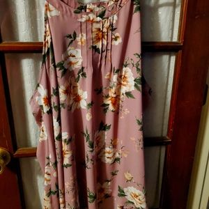 Torrid Pink and floral sleeveless top